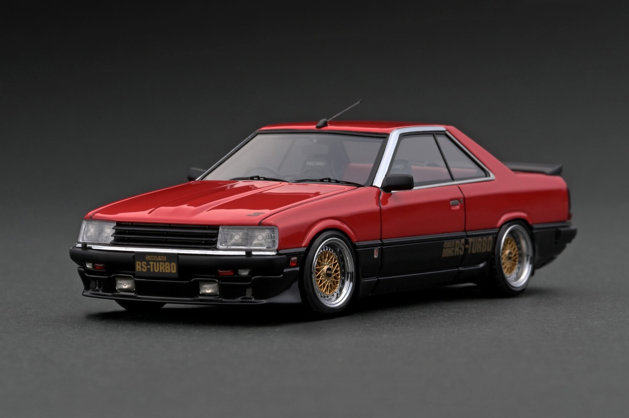スカイライン　RSターボ　R30 イグニッションモデル　1/43 レッド 「スカイラインRSターボ(R30 WEB限定モデル 1/43 いよいよ明日！ ミニカー