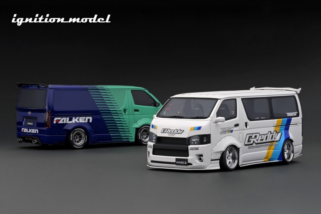 ignition model 1/18 T・S・D WORKS HIACE Green/Blue 完成品