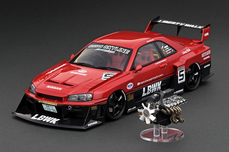 週末値下げ！イグニッションモデル 1/18 LBWK ケンメリ ブルー 0433
