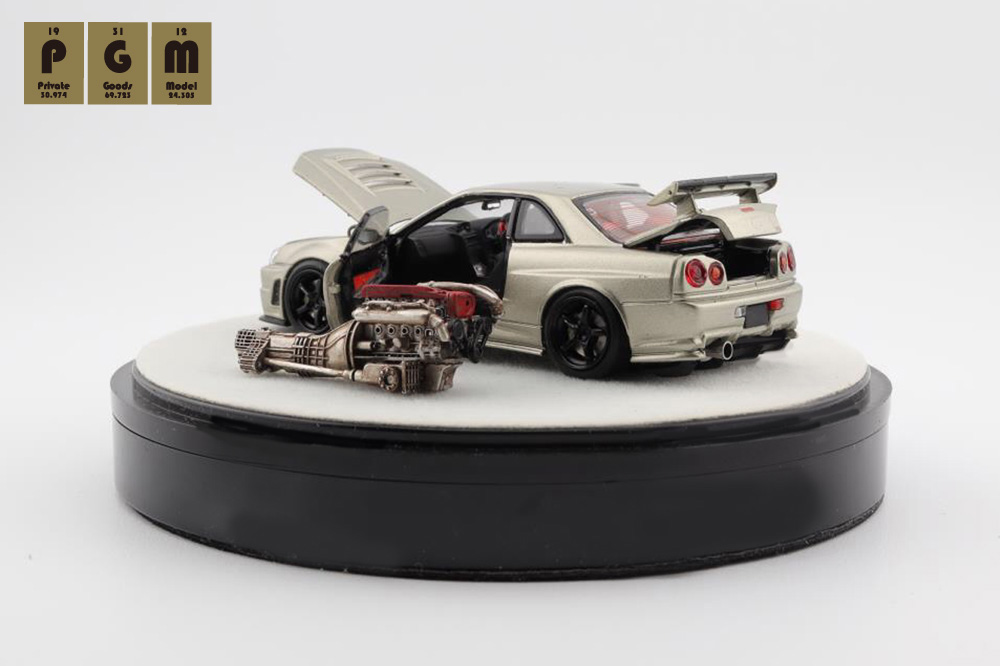 PGMから新製品リリース :1/64フル開閉「Nismo R34 Z-Tune」新