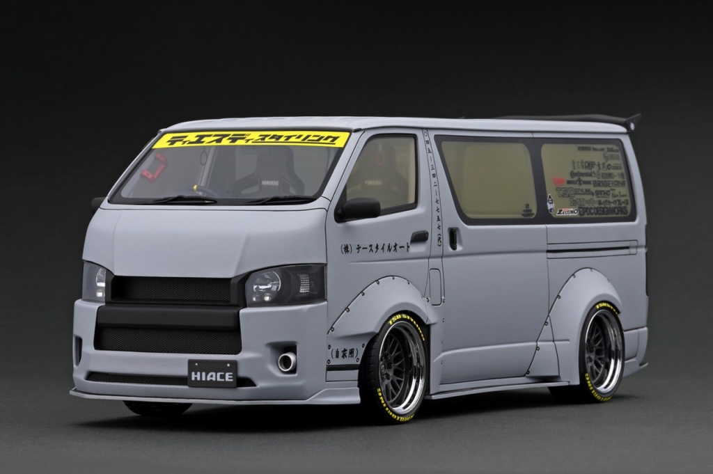 イグニッションモデル1/18ハイエース！カスタム！ルーフキャリア付き早いもの勝ち 予告：1/18 ルーフラック付 WEB限定モデル「T・S・D WORKS HIACE