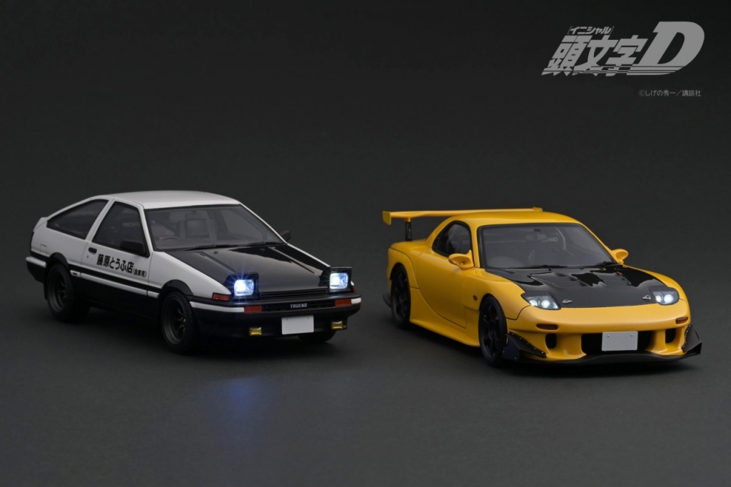 予告：INITIAL Dシリーズ LED点灯ギミック付モデルに「1/18 Mazda RX-7 (FD3S)」登場！！ | ignition model