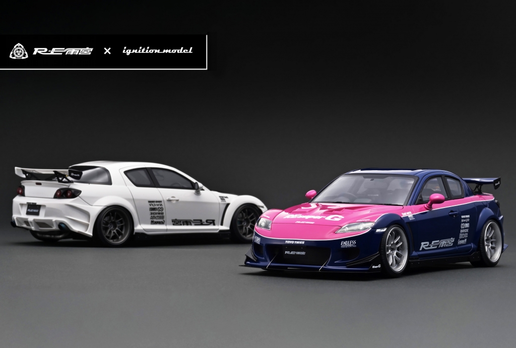ご予約受付中：RE雨宮のデモカー「1/18 Mazda RX-8 (SE3P)」完成