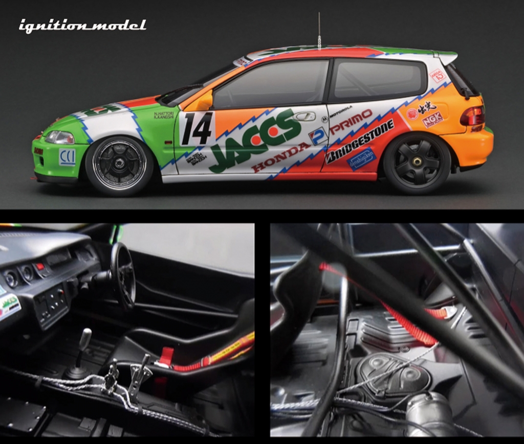 1/18スケール 一般発売モデル「JACCS CIVIC (#14) 1993 JTC」ご 1/18スケール 一般発売モデル「JACCS CIVIC (#14) 1993 JTC」ご
