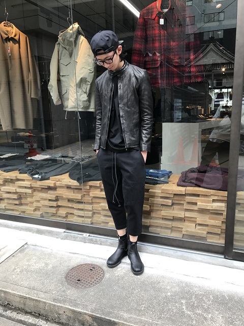 KAZUYUKI KUMAGAI】ベジタブルタンニング ラムシングルライダース