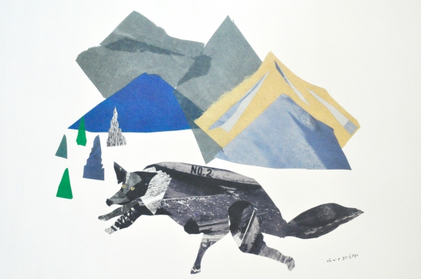 ちぎらまりこさん　原画　作家さん　貼り絵　　イラスト　猫 ちぎらまりこさん 原画 作家さん 貼り絵 切り絵 ハンドメイドイラスト