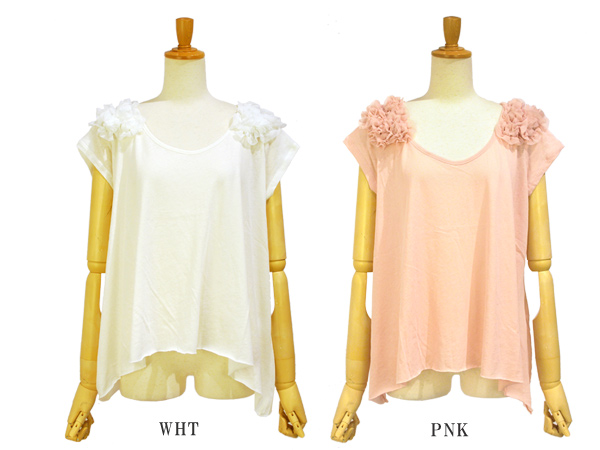 shoulder frill Ts¡¡¥Ç¥¶¥¤¥ó¥«¥Ã¥È¥½¡¼
