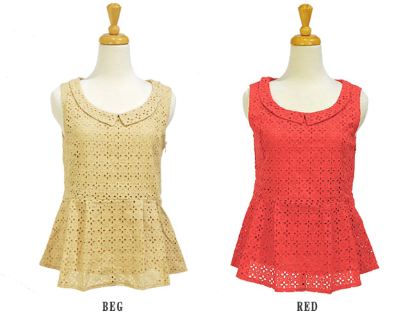 cutwork lace top¡¡¥Ú¥×¥é¥à¥È¥Ã¥×¥¹