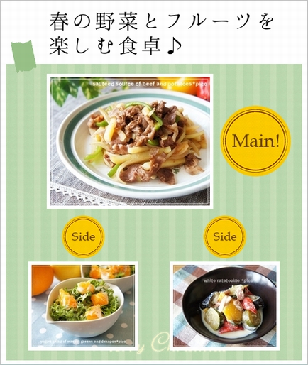 春の野菜とフルーツを 楽しむ食卓♪