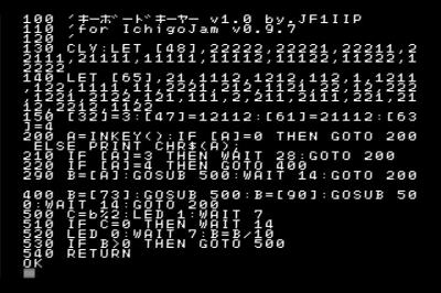 IchigoJamでキーボードキーヤーを作れるか | JF1IIP(怪盗列車) IchigoJamでキーボードキーヤーを作れるか | JF1IIP(怪盗列車)