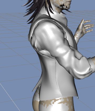 DAZStudio4 Shade 虎徹の服と小物作成 Hexagon メタセコ Metasequoia0286.JPG