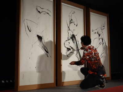 松屋銀座ライブペイント夜3