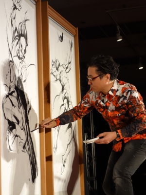 松屋銀座ライブペイント夜5