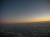 飛行機からの夕焼け