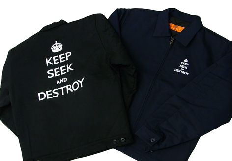 Seek Destroy シーク アンド デストロイ オリジナル ワークジャケット フーデッドコーチジャケット ロングスリーブtシャツが入荷しています Blog And Destroy