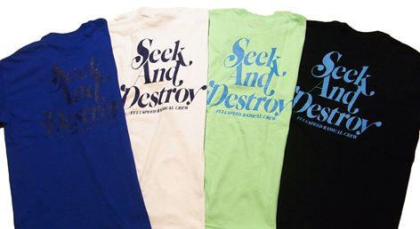 Seek Destroy シーク アンド デストロイ のオリジナルtシャツ ステッカー キャップが入荷致しました Blog And Destroy