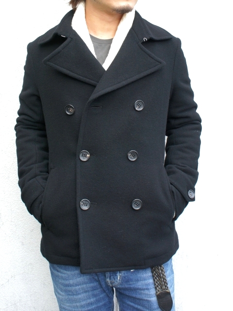 美品　AKM  メンズコート　ピーコート AKM エーケーエム ピーコート Pコート ショールカラー 通販