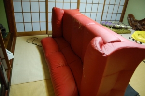 ソファーの修理