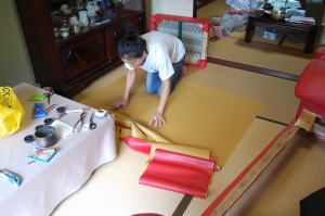 合皮の採寸