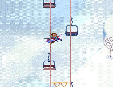 他のスキーヤーと接触!