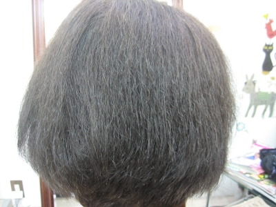生駒市でヘナしている髪