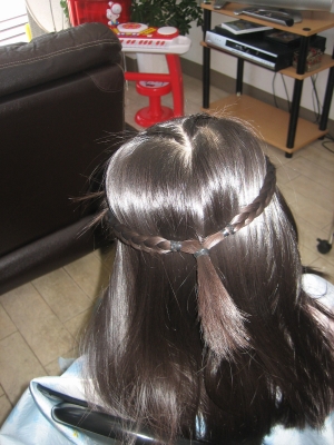 発表会のヘアスタイル 編み込み