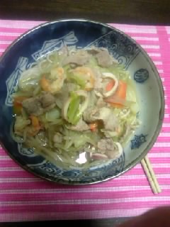 全粒粉めんのちゃんぽん