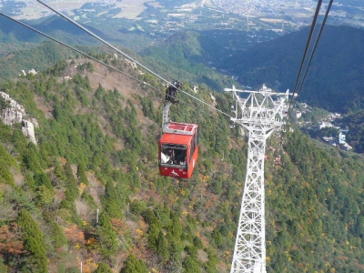御在所ロープウェイ乗車