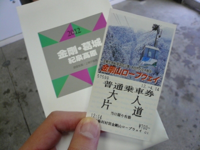 金剛山ロープウェイチケット