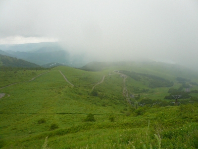 車山山頂から白樺湖