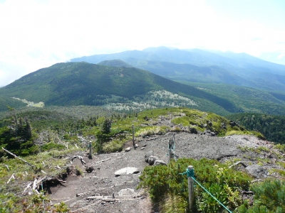 北横岳から下山