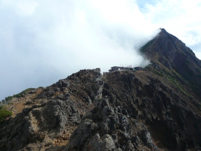 地蔵尾根から赤岳天望荘