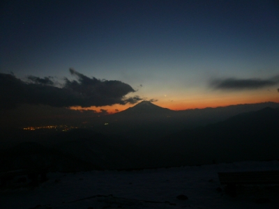 塔ノ岳の夕日