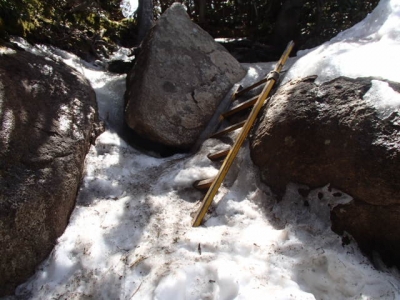 瑞牆山 雪道