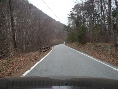 瑞牆山荘までの舗装道