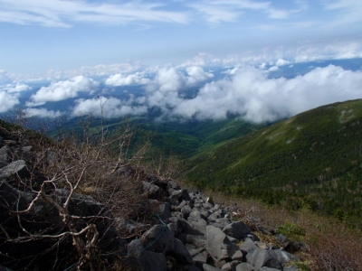 下山の景色