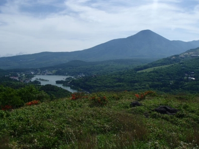 蓼科山が見える