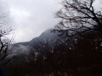 大山がちらり