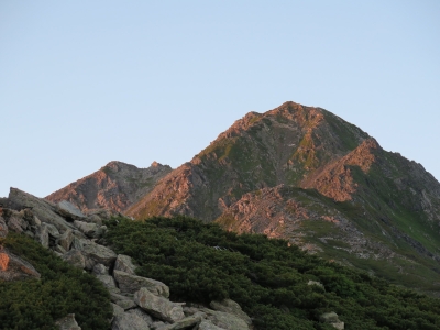 朝焼け北岳