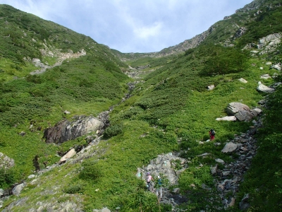 赤石岳分岐までの急登