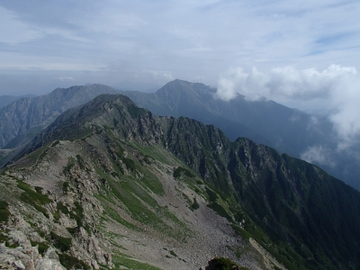 小赤石岳方面の眺望