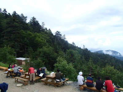 千枚小屋　小屋前