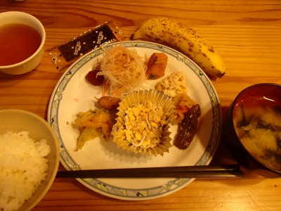 千枚小屋 朝食