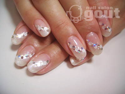 五反田 ジェル nail salo n gout ネイル ジェル グラデーション ホワイト