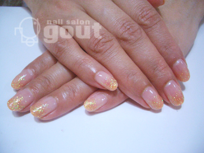 五反田 ジェル ネイルサロン nail salon gout グラデ オレンジ