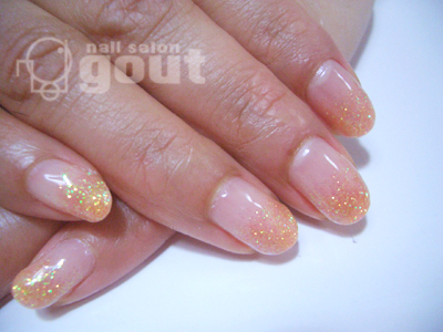 五反田 ジェル ネイルサロン nail salon gout グラデ オレンジ