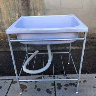 中古 1槽シンク 600X600X790～ 蛇口付 流し台 厨房 手洗い 愛知県 一宮