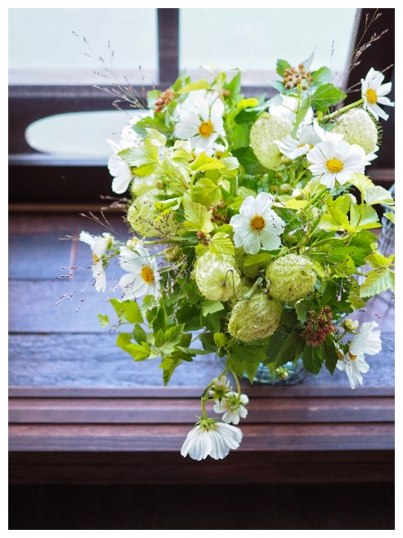 9月のレッスンブーケ パリの花と器