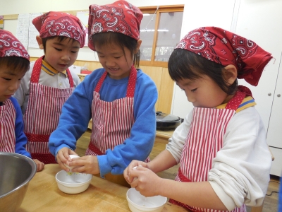 1月１０日 ちびくろさんぼのホットケーキ ももぞのこども園 日記