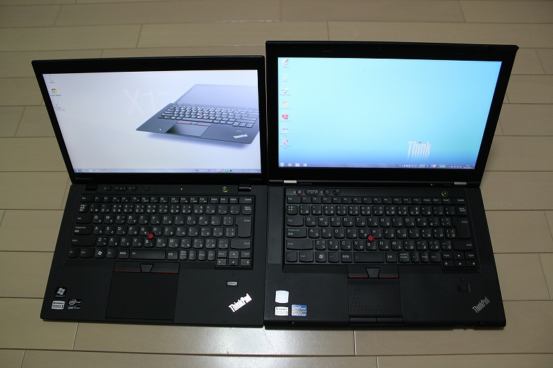 ThinkPad X1 CarbonとT430sを開いた